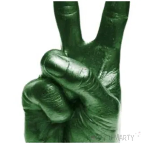 swieca dlon solidarnosc xxl zielony metalik candellana