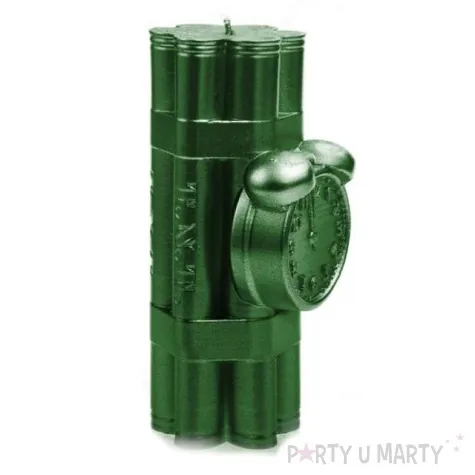 swieca dynamit xxl zielony metalik candellana