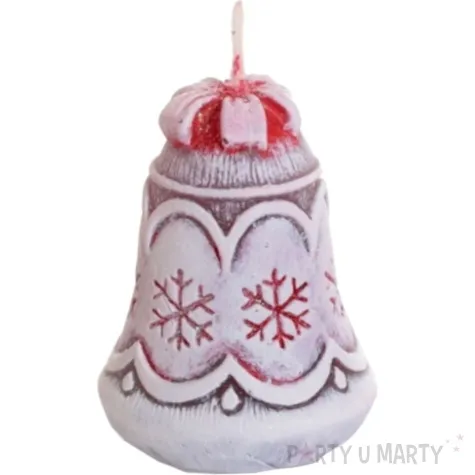 swieca dzwoneczek swiateczny biala bartek candles 50 mm