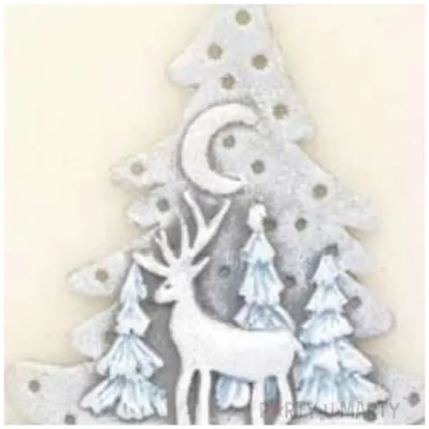 swieca elipsa renifer dioda led bialo szara adpal 120 140 mm