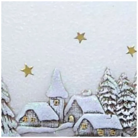 swieca elipsa zimowa wioska dioda led bialo brazowa adpal 120 140 mm