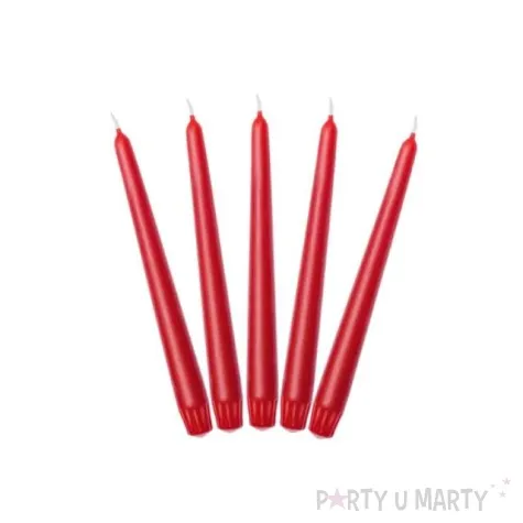 swieca gastronomiczna mat 21 cm czerwona 30 szt