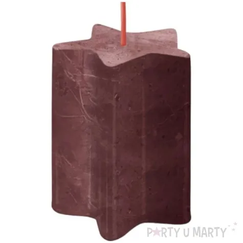 swieca gwiazdka czerwien aksamitna bolsius 70 100 mm