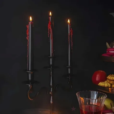 swieca halloween krew czarny partydeco 20 4 cm 3 szt
