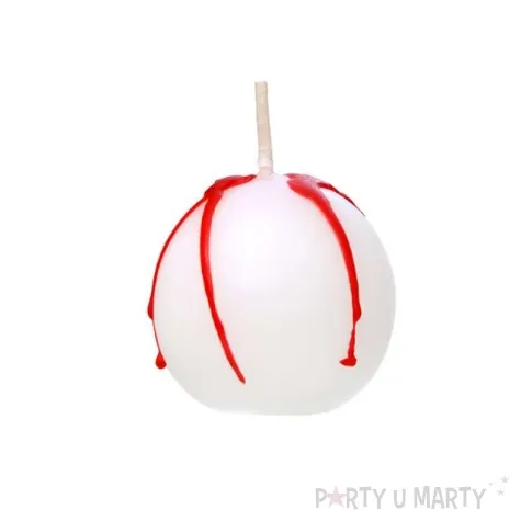 swieca halloween ociekajaca krew biala 20 szt