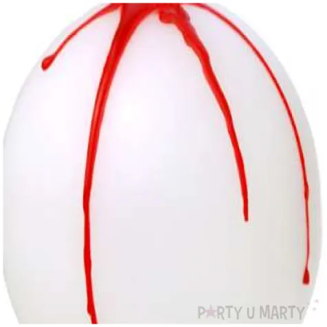 swieca halloween ociekajaca krew biala 6 szt