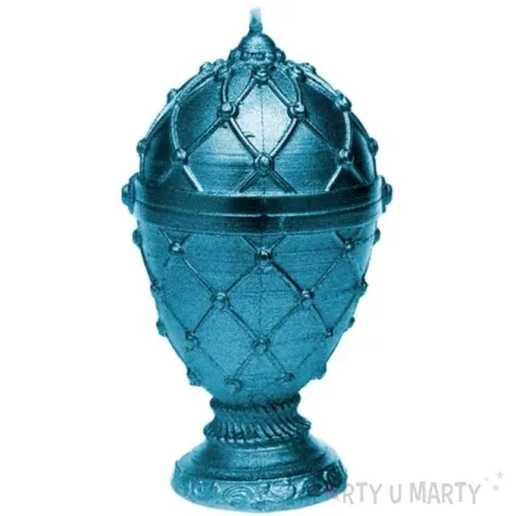 swieca jajo faberge niebieska candellana