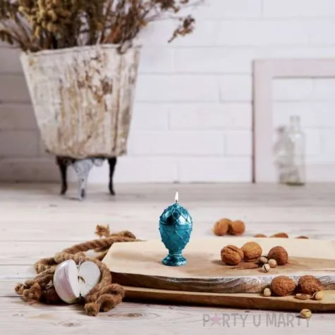 swieca jajo faberge niebieska candellana