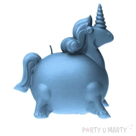 swieca jednorozec blekit perlowy candellana