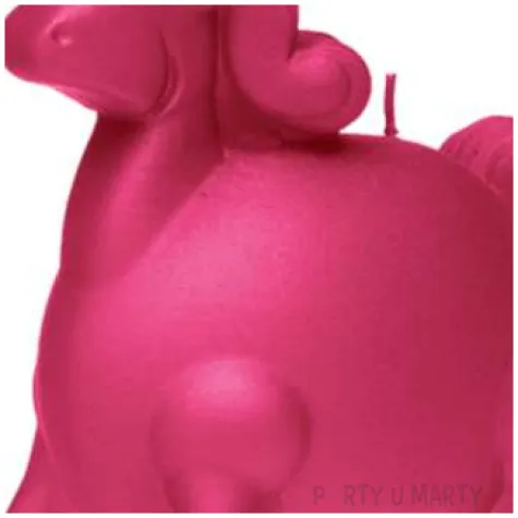 swieca jednorozec ciemny roz perlowy candellana