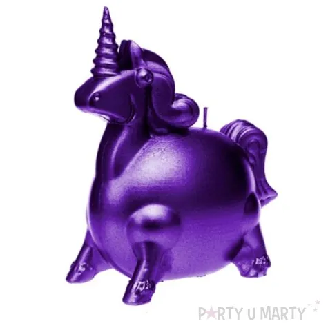 swieca jednorozec fioletowy metalik candellana