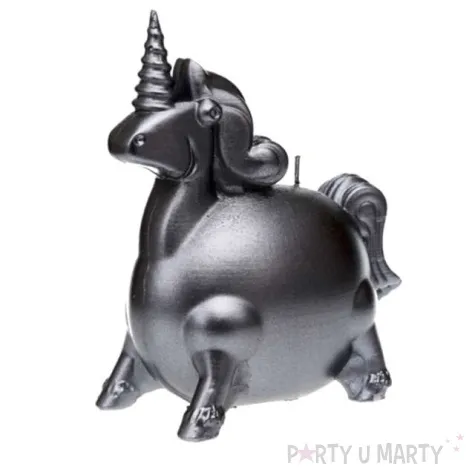 swieca jednorozec stalowy metalik candellana