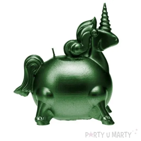 swieca jednorozec zielony metalik candellana