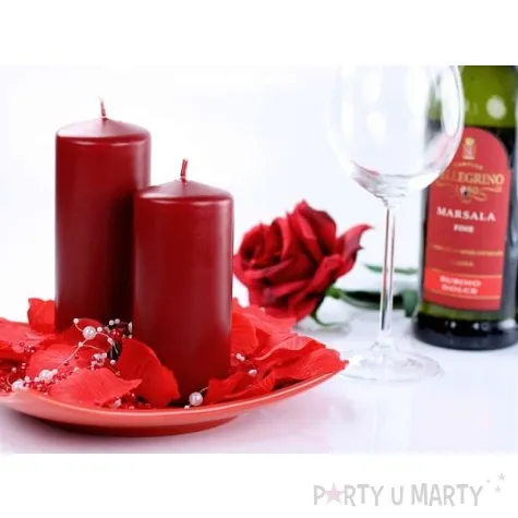 swieca klubowa 150 60 matowa bordo 6szt 1op