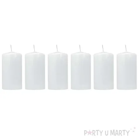 swieca klubowa lakierowana 120x60 mm biala 6 szt