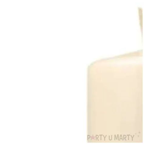 swieca klubowa lakierowana 120x60 mm kremowa 6 szt