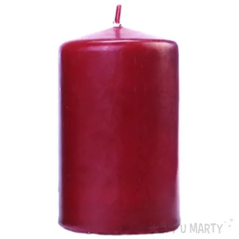 swieca klubowa matowa 100x65 mm bordowa 6 szt