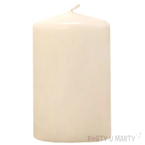 swieca klubowa matowa 100x65 mm kremowa 6 szt