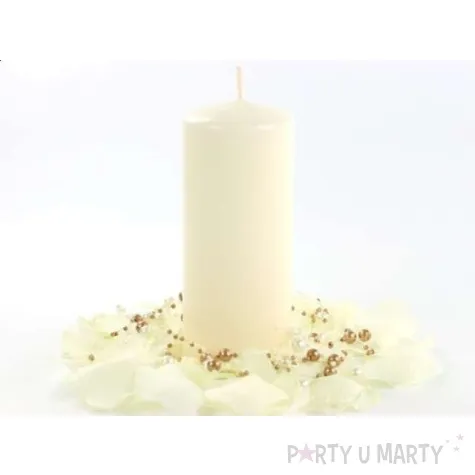 swieca klubowa matowa 100x65 mm kremowa 6 szt