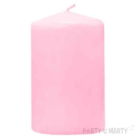 swieca klubowa matowa 100x65 mm rozowa jasna 6 szt