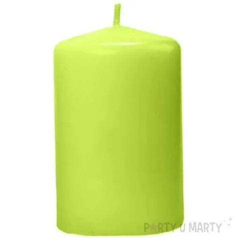 swieca klubowa matowa 100x65 mm zielona jasna 6 szt