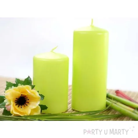 swieca klubowa matowa 100x65 mm zielona jasna 6 szt