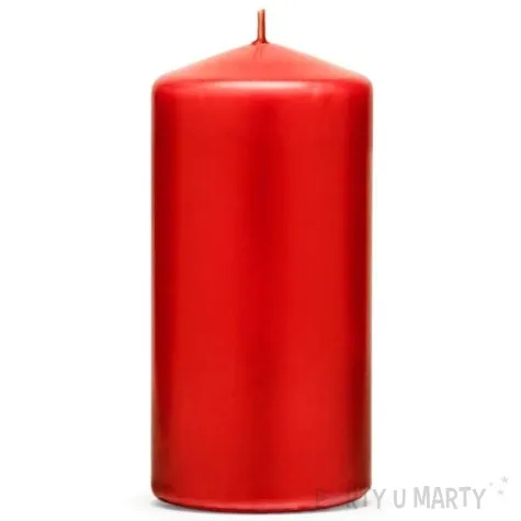swieca klubowa matowa 120x60 mm czerwona 6 szt