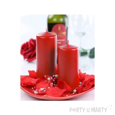 swieca klubowa matowa 120x60 mm czerwona 6 szt