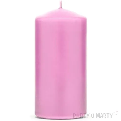 swieca klubowa matowa 120x60 mm rozowa jasna 6 szt