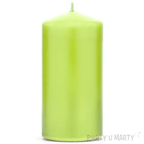 swieca klubowa matowa 120x60 mm zielona jasna 6 szt