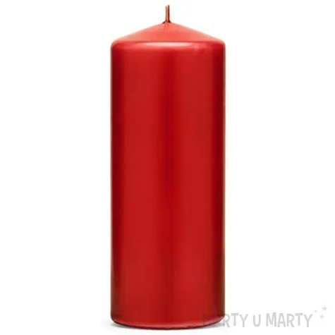 swieca klubowa matowa 150x60 mm czerwona 6 szt