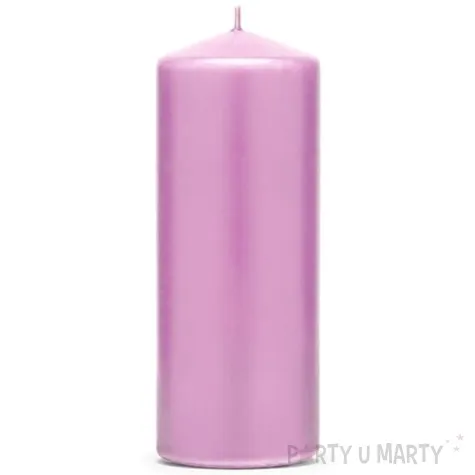 swieca klubowa matowa 150x60 mm rozowa jasna 6 szt