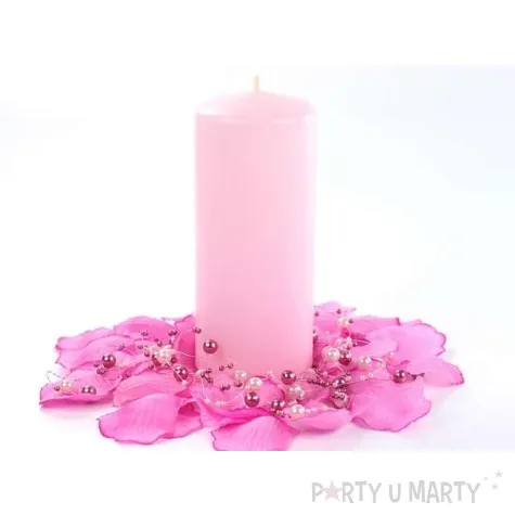 swieca klubowa matowa 150x65 mm rozowa jasna 6 szt