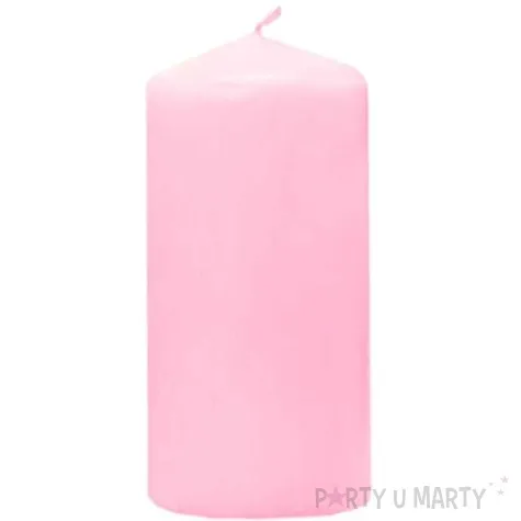 swieca klubowa matowa 150x65 mm rozowa jasna 6 szt