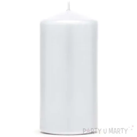 swieca klubowa matowa biala 12 cm 6 szt