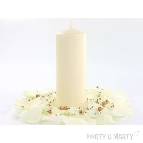 swieca klubowa matowa krem 15 x 6cm 6szt