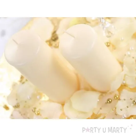 swieca klubowa matowa krem 15 x 6cm 6szt