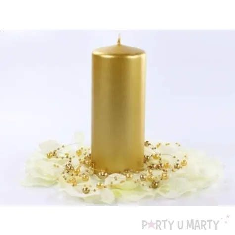 swieca klubowa metalik 100x65 mm zlota 6 szt