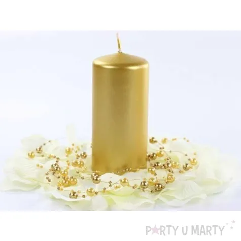 swieca klubowa metalik 120x60 mm zlota 6 szt