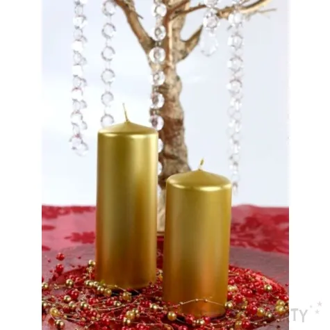 swieca klubowa metalik 120x60 mm zlota 6 szt