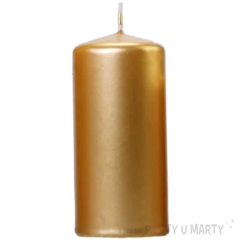 swieca klubowa metalik 120x60 mm zlota 6 szt
