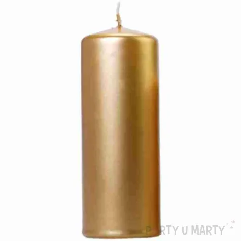 swieca klubowa metalik 150x60 mm zlota metalik 6 szt