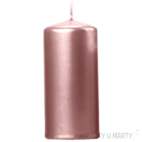 swieca klubowa metalik rozowa zlota partydeco 6 szt