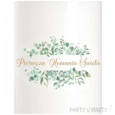 swieca komunia swieta eukaliptus beauty 12 cm