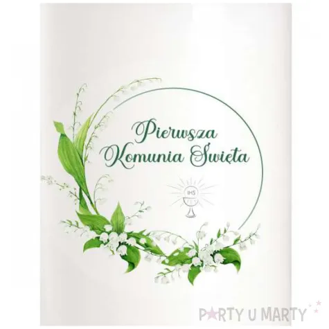 swieca komunia swieta konwalie 12 cm