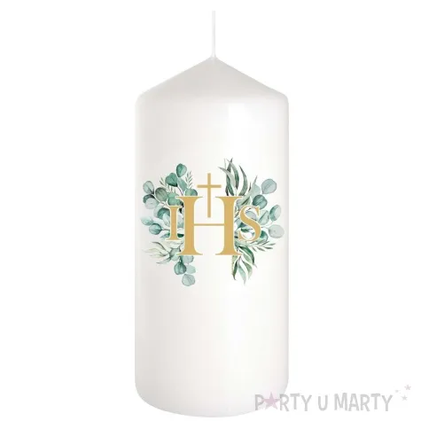 swieca komunia swieta zloty ihs 12 cm