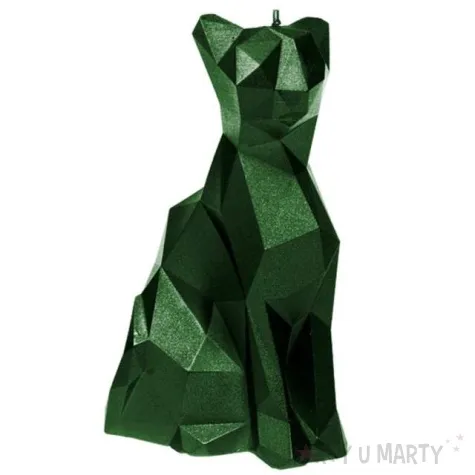 swieca kot zielony metalik candellana