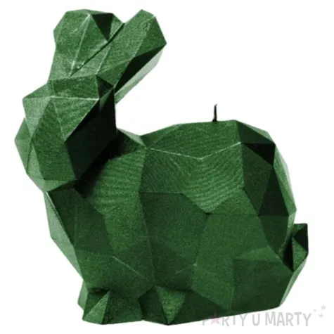 swieca krolik xxl zielony metalik candellana