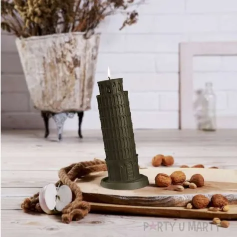 swieca krzywa wieza w pizie bezowa candellana 250 mm