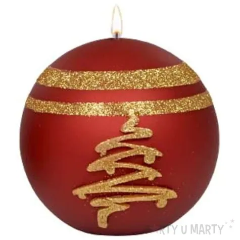 swieca kula choinka czerwona adpal 100 mm